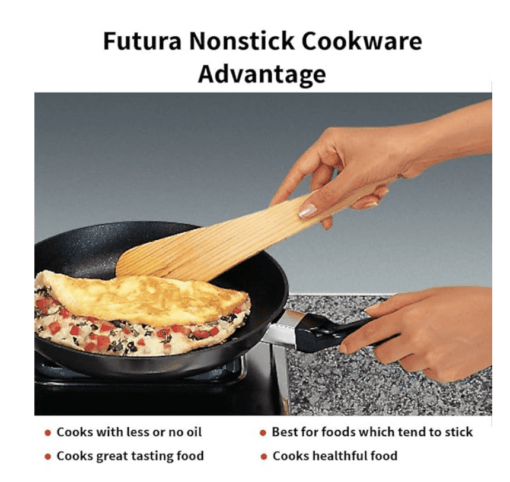 Hawkins Futura 22 cm Frying Pan, Non Stick Fry Pan, Induction Frying Pan, Small Frying Pan, Black (INF22) - Image 2